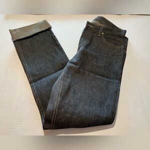 NWOT Women’s Guess  Cuffed Low Rider Vintage Black Jeans Size 29  X 32 Made USA